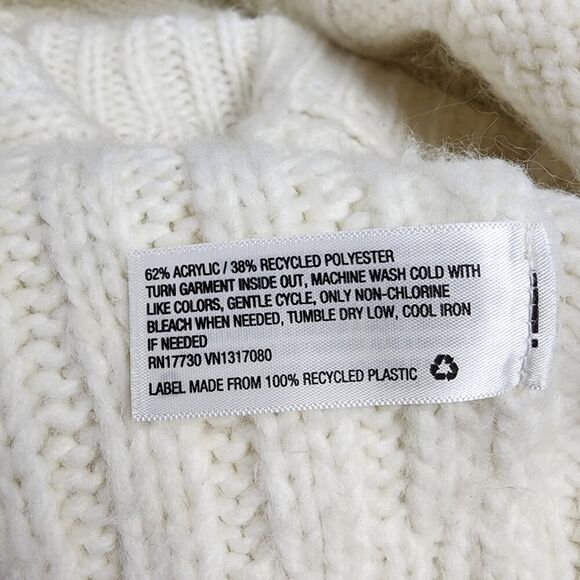 A New Day Cable Knit Sweater White Size Medium - Picture 8 of 9